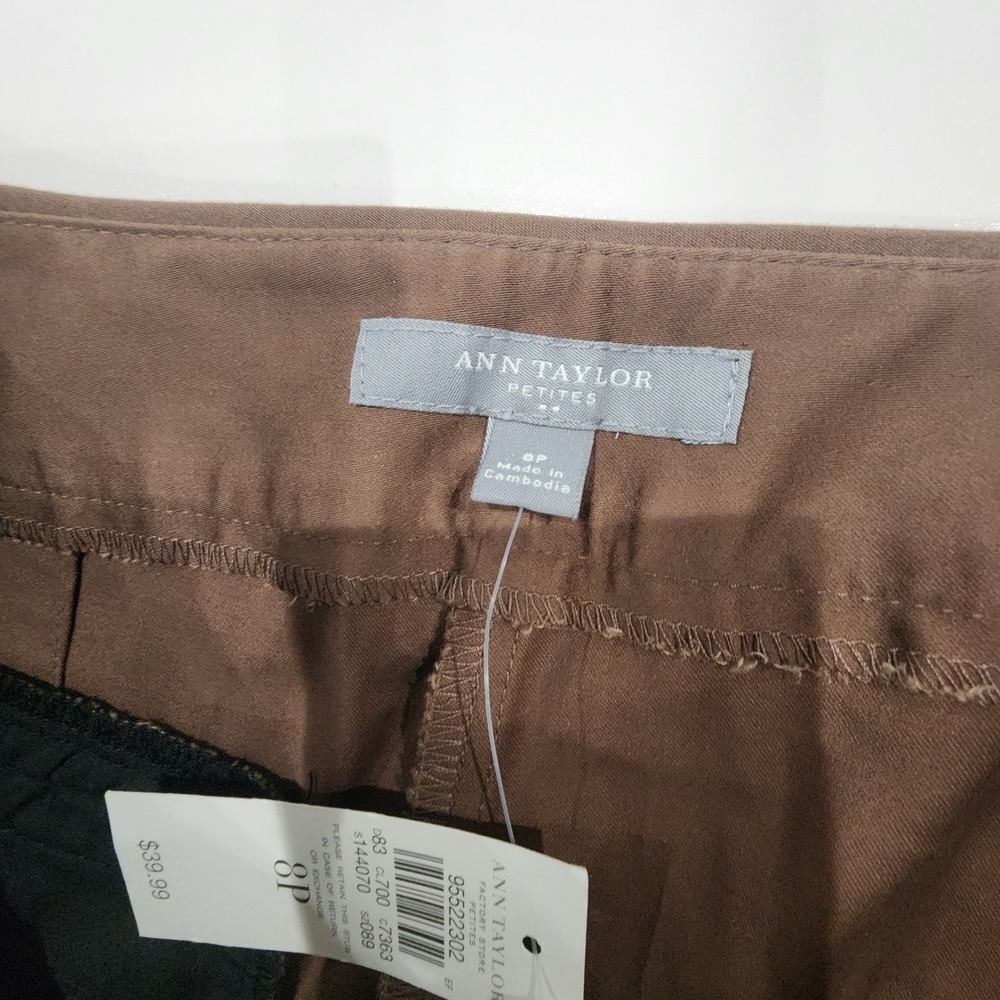NEW Ann Taylor Petites Shorts‎ Pants Capris Women Margo 8P Crop Casual Stretch - Picture 6 of 8